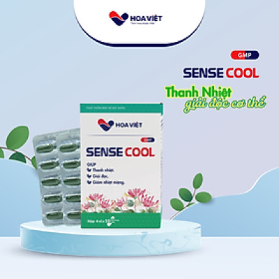 Nhiệt miệng Sensecool Hoa Việt - Giảm nhiệt miệng, thanh vị, giải độc, tiêu viêm (Hộp 40 viên)