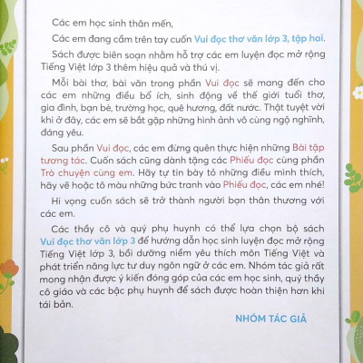 Vui Đọc Thơ Văn Lớp 3 - Tập 2 (Bộ Chân Trời Sáng Tạo)