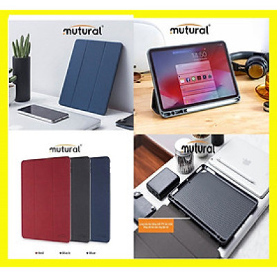 Bao da chính hãng MUTURAL dành cho iPad Pro 11 inch 2021 lưng dẻo silicon chống sốc, có khay chứa bút tiện lợi - Hàng chính hãng