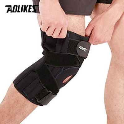 Đai bảo vệ đầu gối AOLIKES A-618 lò xo đàn hồi trợ lực hỗ trợ dây chằng khớp gối sport knee pad