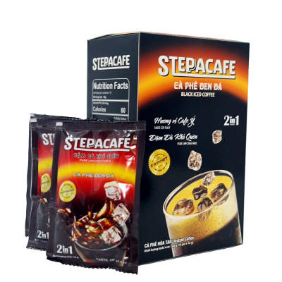 STEPPACAFE-Cà phê đen đá truyền thống (Hộp 10 gói x 16g)