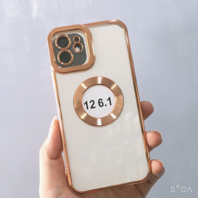 Ốp lưng viền màu hở logo Táo sang trong dành cho iPhone 12 - Hàng chính hãng