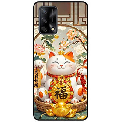 Ốp lưng cho Oppo A74 - A95 4G - A60 4G - A36 - A76 - A96 4G - Mèo Thần Thài Trắng Đẹp - Hàng Chính Hãng