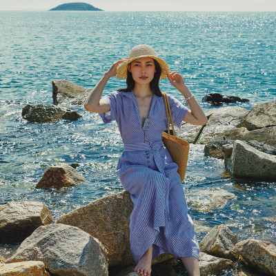 Đầm Maxi Linen Tuyền DRE173 thời trang thiết kế Hity
