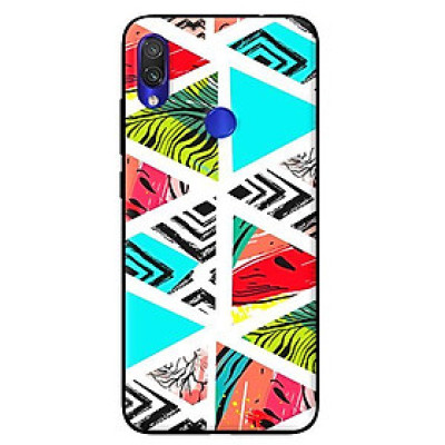 Ốp lưng in cho Xiaomi Redmi Note 7 mẫu Tam Giác Màu - Hàng chính hãng