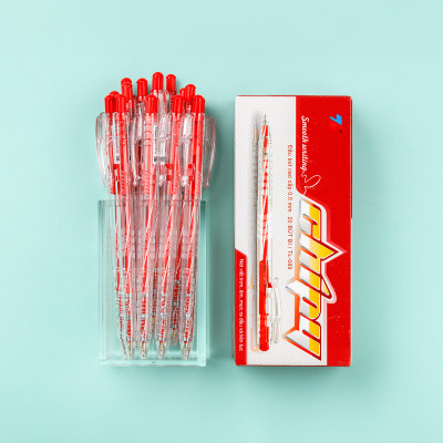 Combo 5/10/20 Bút bi Thiên Long TL-089 ngòi 0.5mm mực xanh đỏ đen dạng bấm cò nơi cầm tay có tiết diện tam giác vừa vặn với tay