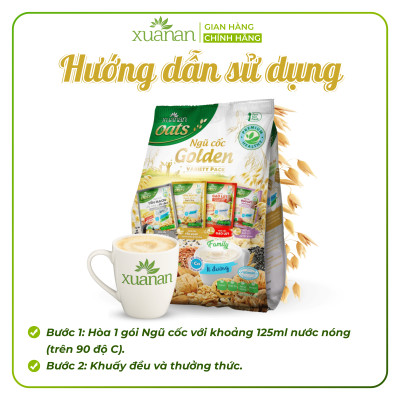 Ngũ Cốc Golden (Variety Pack) Xuân An [ít đường] Túi 400G {25g*16 gói}