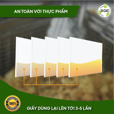 Giấy Lọc Dầu / Giấy Thấm Dầu OF01. Tiết Kiệm Và Hiệu Quả, Tránh Cặn Đen. Sản Xuất Theo TCTP Không Độc Hại. Hàng Nhập Khẩu Chính Hãng SGE Thailand