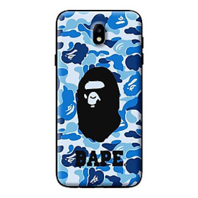 Ốp in cho Samsung Galaxy J7 Pro Bape Xanh Có Chữ - Hàng chính hãng