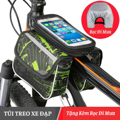 Túi treo sườn xe đạp thể thao để đựng vật dụng, có ngăn đựng điện thoại cảm ung tiện lợi - Hàng chính hãng