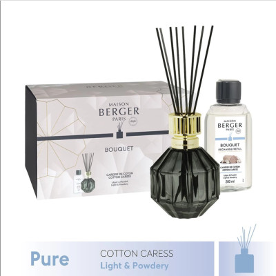 Maison Berger - Bộ lọ tinh dầu khuếch tán Facette Black - 200ml - 2 món