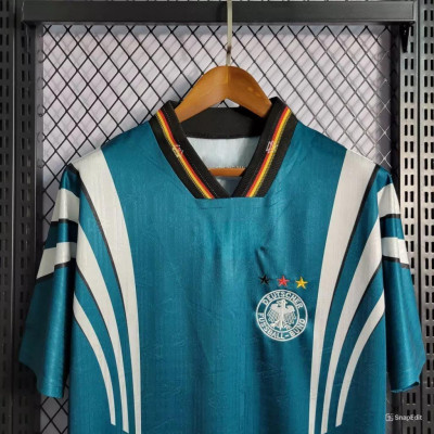 Áo Bóng Đá Retro Tuyển Đức 1996 - Sân Khách bản cao cấp vải Cotton Polyester
