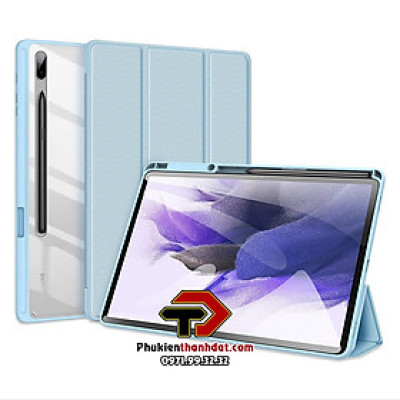 Bao da chống sốc dành cho SamSung Galaxy Tab S7 FE có ngăn đựng bút hiệu Dux Ducis Toby - Hàng nhập khẩu