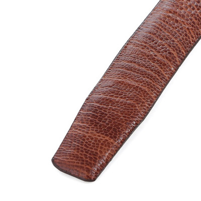 Thắt Lưng Nam Da Đà Điểu Trơn Huy Hoàng HT4412 - Nâu Đỏ