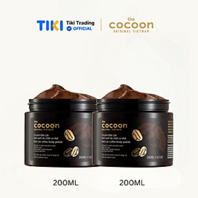 Combo 2 Cà phê Đắk Lắk làm sạch da chết cơ thể 200ml
