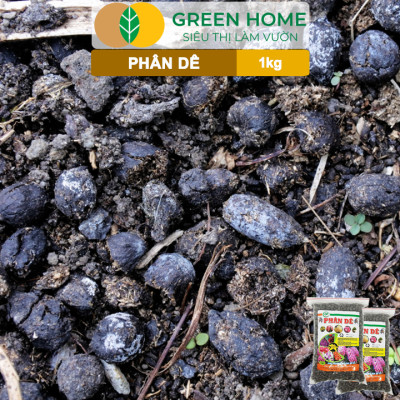 Phân Dê Trồng Lan Greenhome, Túi 1kg, Đã Qua Xử Lý, Không Mùi, Kích Rễ, Hoa Đậm Màu