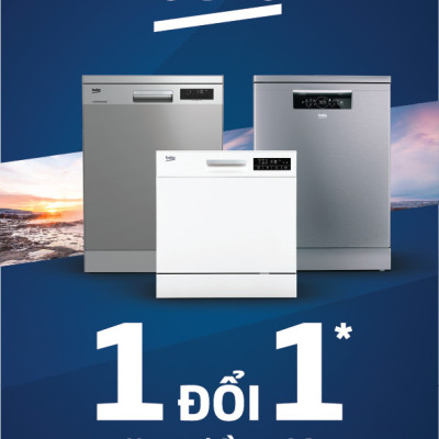 Máy Rửa Chén Beko DFN28424X ,14 bộ - Hàng chính hãng
