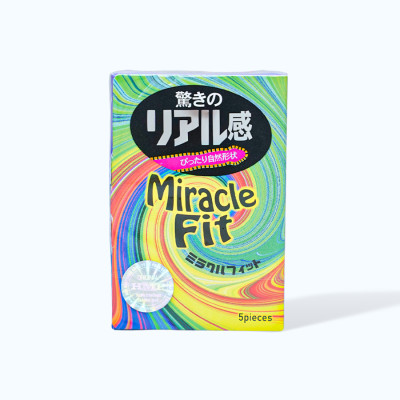 Bao cao su Sagami Miracle size 52mm hộp 5 chiếc, 10 chiếc