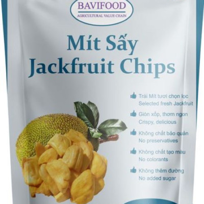 [ Combo: thùng = 10 gói x 100 grs/gói ]  05 Gói Mít Sấy và 05 Gói Trái Cây Sấy Chân Không (Mixed Fruit Chips), Giòn Xốp Tự Nhiên – BAVIFOOD, Khối Lượng: 1 kg (thùng = 10 gói x 100 grs/gói) – Premium