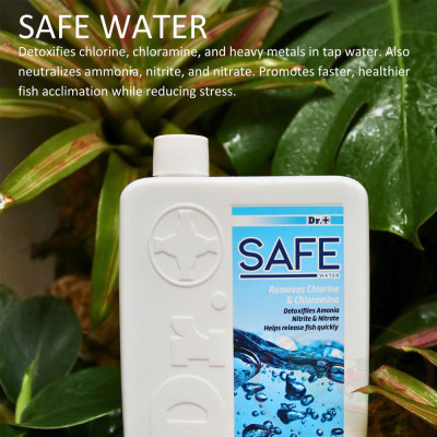 Khử độc nước Dr+ Safe Water xử lý clo kim loại nặng bể mới cá tép thủy sinh