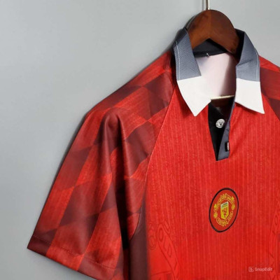 Áo Bóng Đá Retro Manchester United 1996 - Sân Nhà bản cao cấp vải Cotton Polyester