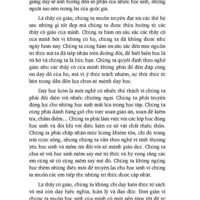 Lời Khuyên Dành Cho Thầy Cô