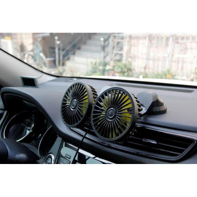 Quạt Đôi Mini 360 Độ Công Suất Lớn, Để Trong Ô Tô, Để Bàn Làm Việc