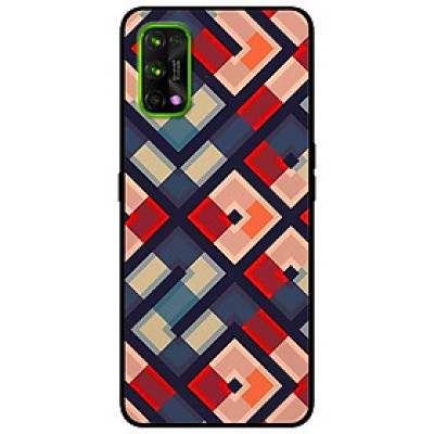 Ốp lưng dành cho Realme 7 Pro mẫu Họa Tiết Vuông Chéo