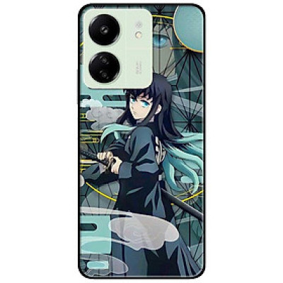 Ốp lưng Redmi 9T - 13C - 13 4G - Redmi Note 13 4G - Note 13 Pro 4G - Note 13 Pro 5G - Anime Cô Gái Tóc Đen Xanh - Hàng Chính Hãng