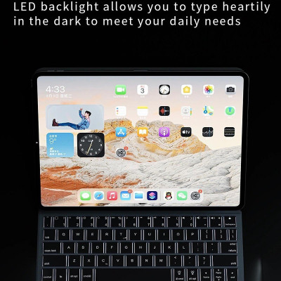 Bao bàn phím Wiwu Magic Keyboard MK002 cho iPad Pro 11 / 13 inch M4 2024 có cảm ứng nguồn hiển thị pin thời gian thực, tích hợp nam châm - Hàng chính hãng