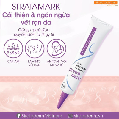 Stratamark 50g - Gel Silicone làm giảm và ngăn ngừa rạn da
