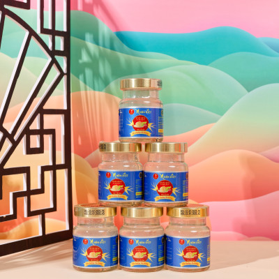 [Hộp 6 Lọ] Nước Yến Sào Chưng Đường Kiêng Nhân Việt 30% Yến 70ml/Hũ