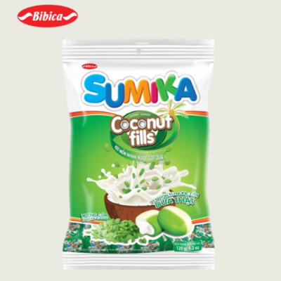 Kẹo mềm Sumika Bắp Cốm Đậu Đỏ nhân nước cốt dừa túi 120g