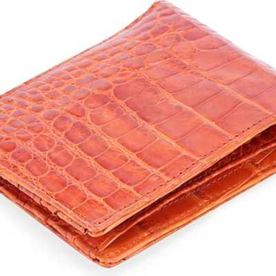 Ví Nam Da Cá Sấu Vip 2 Mặt Da Huy Hoàng HT2728 (12,5 x 10 cm) - Vàng