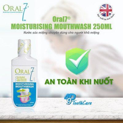 Thương hiệu: Oral7 NƯỚC SÚC MIỆNG HỖ TRỢ ĐIỀU TRỊ KHÔ MIỆNG, CHUYÊN DÙNG CHO NGƯỜI KHÔ MIỆNG ORAL7 250ML