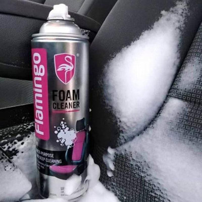 Bình Xịt Bọt Vệ Sinh Ghế Da Nội Thất Ô Tô  - Chai Xịt Bọt Vệ Sinh Flamingo Dung Tích 650ml CARZONE.TOP