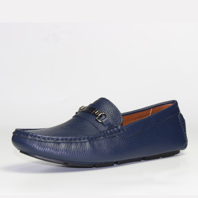 Giày MICHILUX Da Bò Thật Chính Hãng Horse Bit Moccasin CSHM0 Màu Xanh Navy