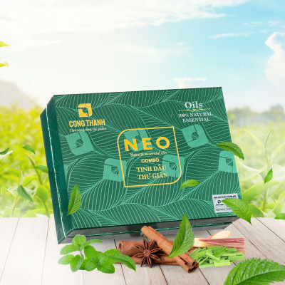 Combo Tinh dầu thư giãn NEO gồm 10ml bạc hà + 10ml sả + 8ml quế- Đạt chuẩn OCOP 4 SAO