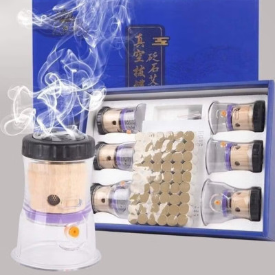 Bộ giác hơi ngải cứu cao cấp 6 cốc - VỪA GIÁC HƠI- VỪA CỨU NGẢI.giúp ôn ấm bài trừ hàn lạnh và lưu thông khi huyết