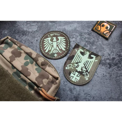 Patch_velcro đại bàng Đức dạ quang_phản quang chiến thuật