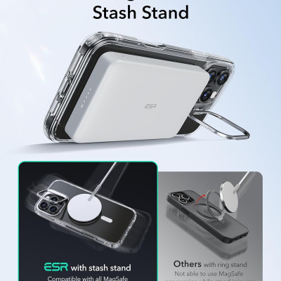 Ốp Lưng cho iPhone 16 Pro / iPhone 16 Pro Max ESR Classic Hybrid Case with Stash Stand HaloLock - Hàng Chính Hãng