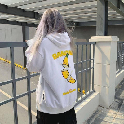 Áo khoác hoodie CHUỐI BANANA nỉ ngoại ulzzang đôi nam nữ unisex form rộng dây kéo zip dày giá rẻ đẹp