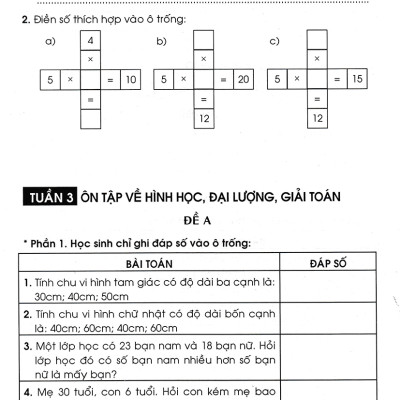 Vở Ôn Luyện Cuối Tuần Toán 3 Tập 1 (Dùng Chung Cho Các Bộ SGK Hiện Hành) _HA