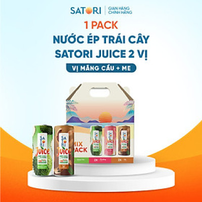Pack 2 vị nước ép trái cây Satori Juice Me và Mãng cầu - 250ml (pack/ 6 lon)