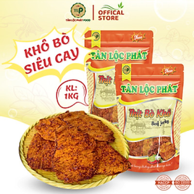 KHÔ BÒ MIẾNG SIÊU CAY TÂN LỘC PHÁT 1KG - COMBO 2 BỊCH 500G