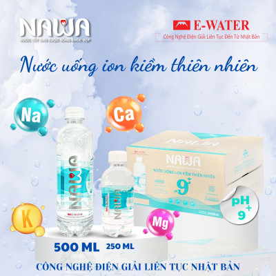 Nước Uống ION Kiềm Thiên Nhiên NAWA Đóng chai 250ml
