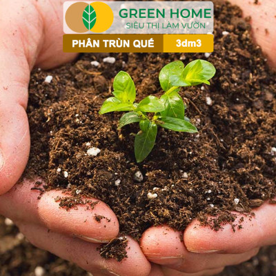 Phân Trùn Quế Bột Greenhome, Bao 3dm3, Nguyên Chất, Bổ Sung Dinh Dưỡng, Cải Tạo Đất