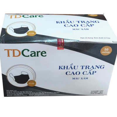 Khẩu Trang Y Tế TDCare 4 Lớp- Hộp 50 Cái.