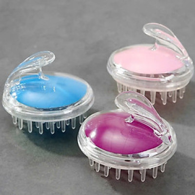 Lược gội và massage da đầu gai silicon thư giãn 2 trong 1 tiện lợi - Dụng cụ massage da đầu tại nhà nhỏ gọn tiện ích