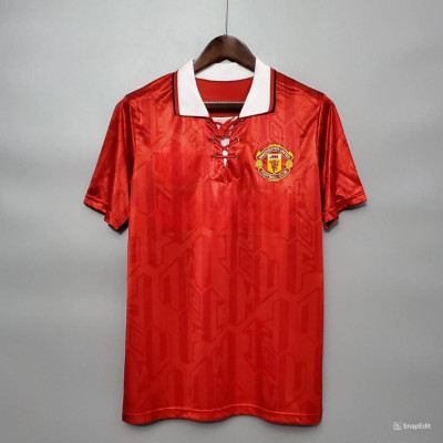 Áo Bóng Đá Retro Manchester United 1992 - Sân Nhà bản cao cấp vải Cotton Polyester